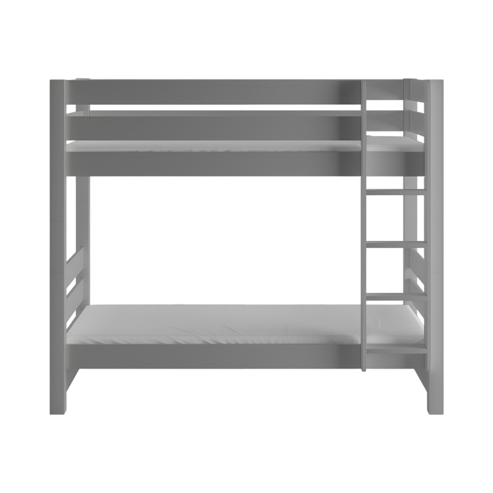 Łóżko piętrowe 90x200 Jan sosnowe szare