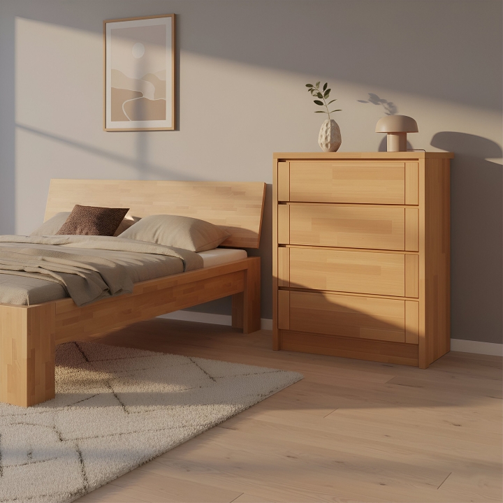 Komoda bukowa Timo 4S80