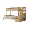 Łóżko piętrowe Sen Trio 3 osobowe sosna ze schodkami