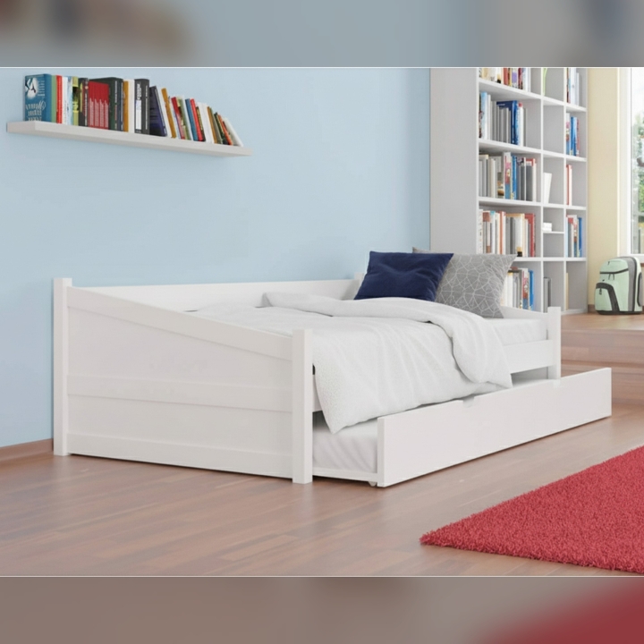 Łóżko bukowe Anna 90x200 białe