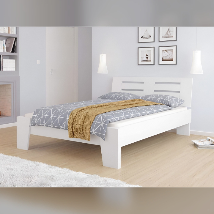 Łóżko bukowe Verona 160x200 biały