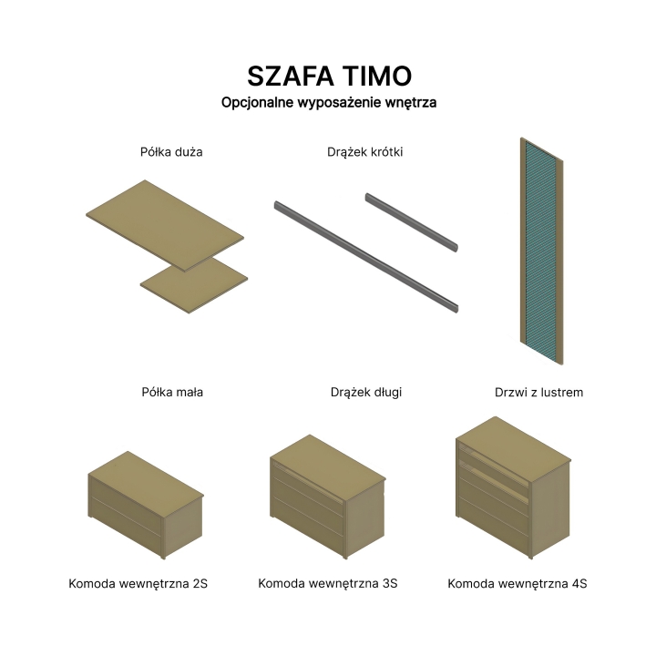 Szafa dębowa 2-drzwiowa Timo II