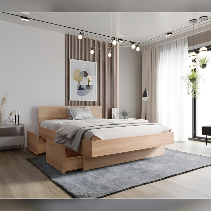 Łóżko bukowe Toledo 140x200