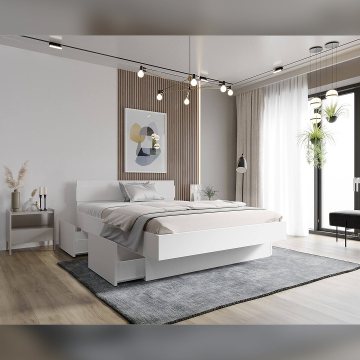 Łóżko bukowe Toledo 180x200 białe