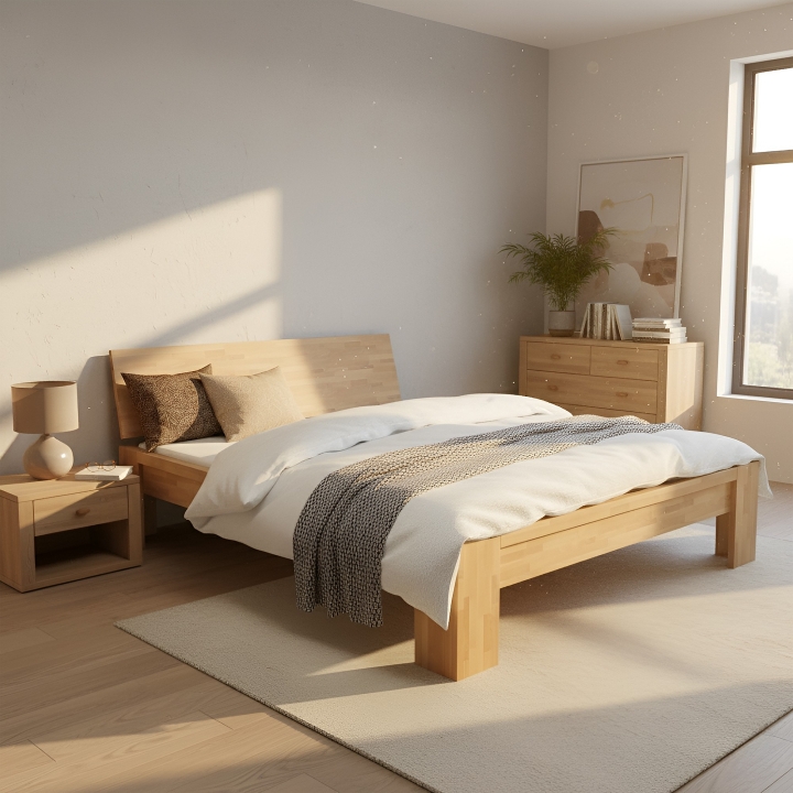 Łóżko bukowe Calm 140x200
