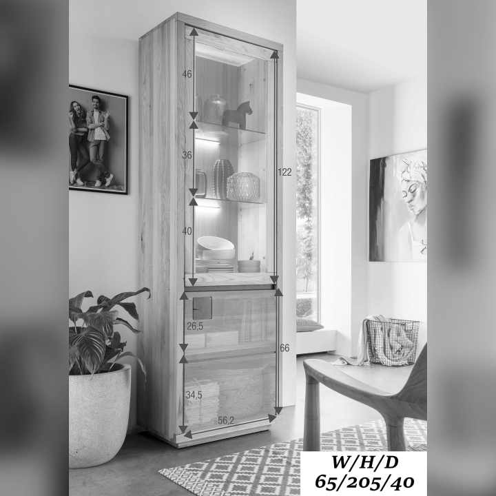 Witryna dębowa I prawa Fende