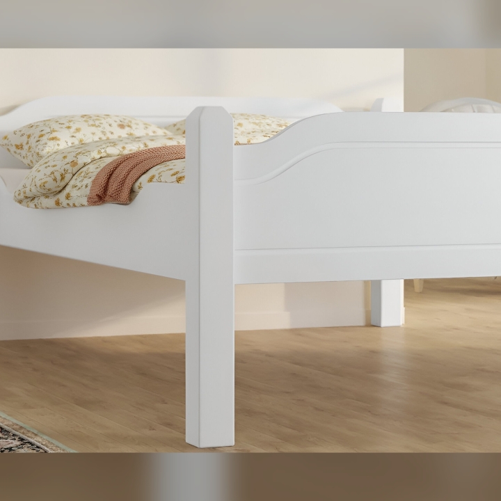 Łóżko sosnowe wysokie Liva Senior 160x200 białe