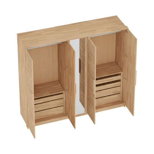 Komoda wewnętrzna bukowa do szafy Timo 2 szuflady