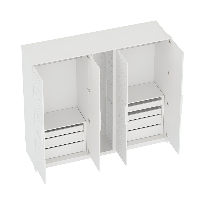 Komoda wewnętrzna bukowa do szafy biały Timo 2 szuflady