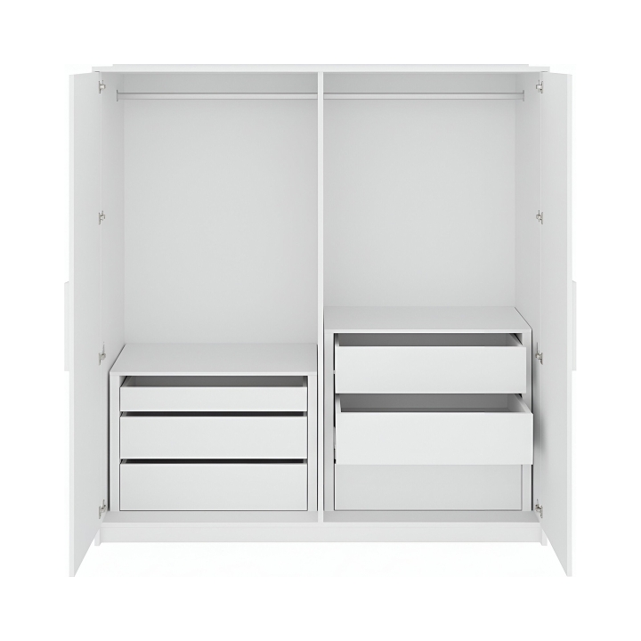 Komoda wewnętrzna bukowa do szafy biały Timo 2 szuflady