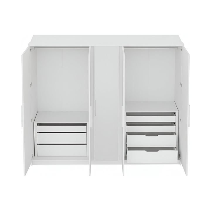 Komoda wewnętrzna bukowa do szafy biały Timo 3 szuflady