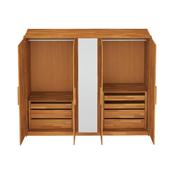 Komoda wewnętrzna dębowa do szafy Timo 4 szuflady