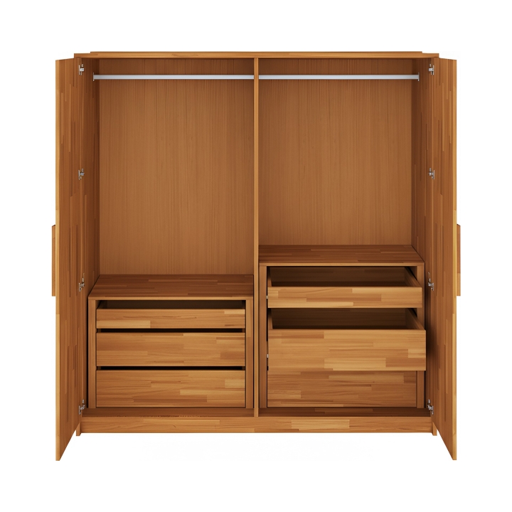 Komoda wewnętrzna dębowa do szafy Timo 3 szuflady