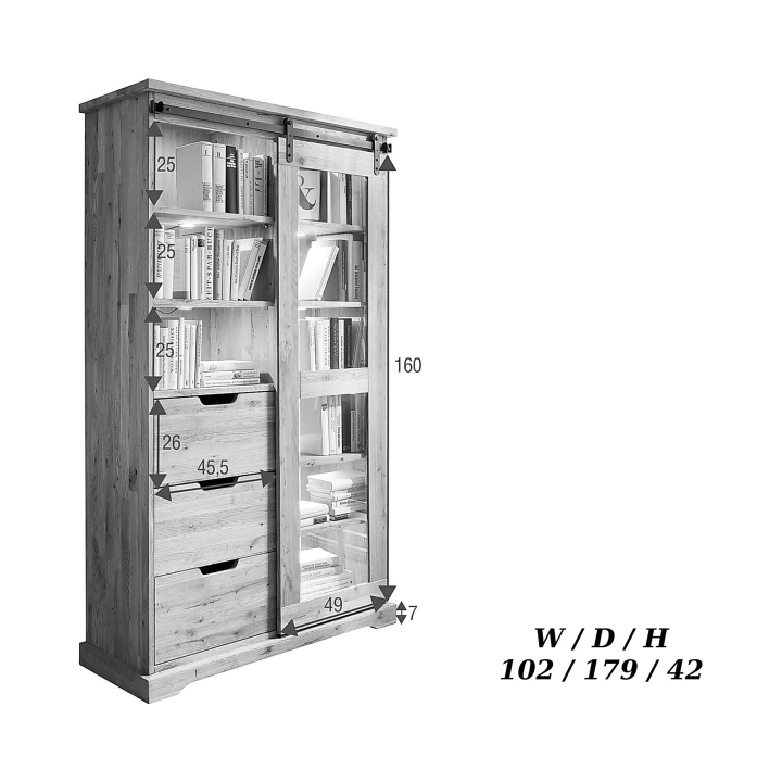 Witryna dębowa II Nyks