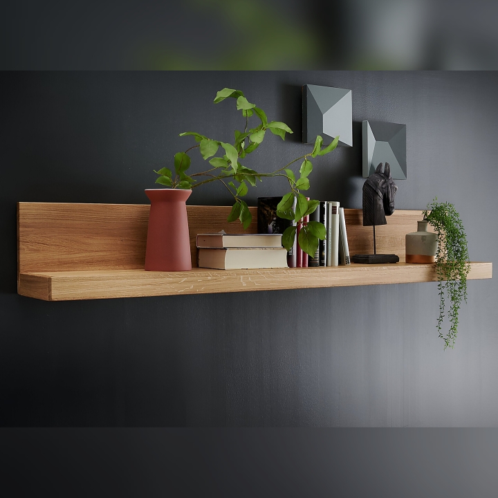 Półka wisząca dębowa III Robusto 202 cm