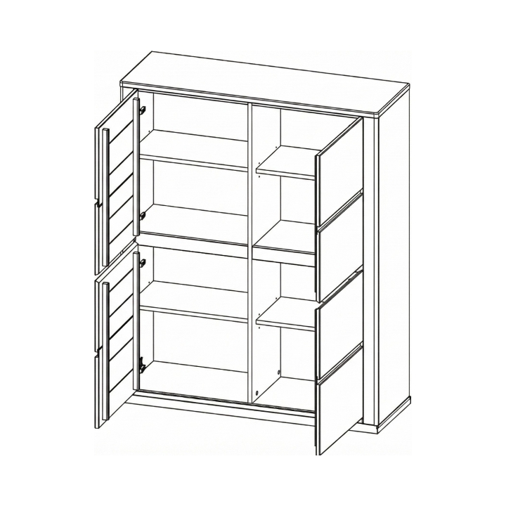 Komoda I Orlando dębowa Olej bursztyn