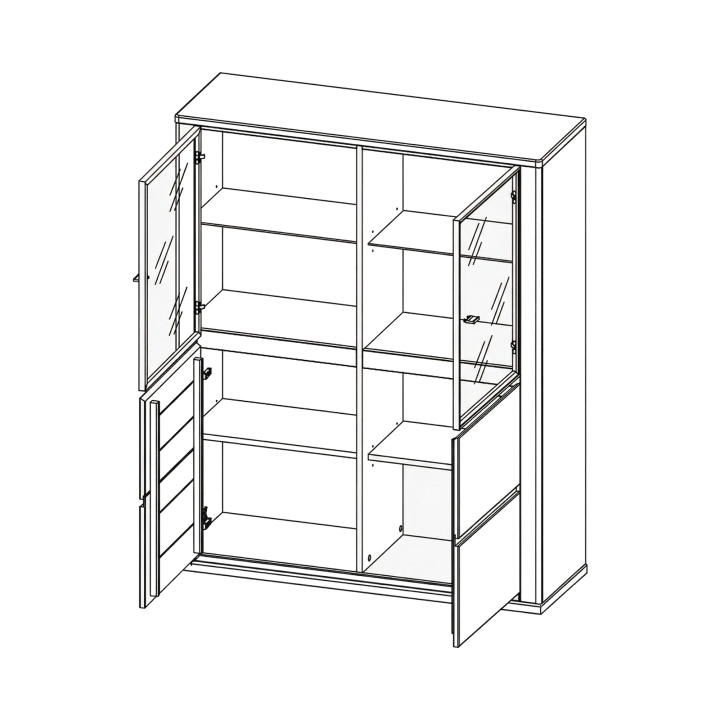 Kredens dębowy I Orlando olej bursztyn