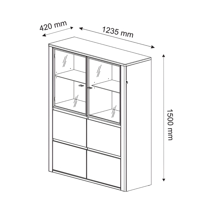Kredens dębowy I Orlando olej natura