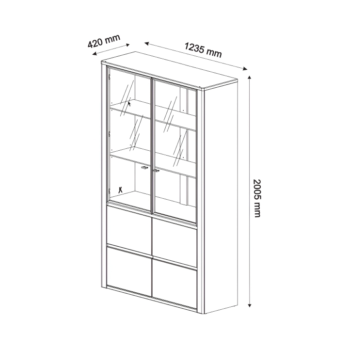 Witryna dębowa Orlando olej natura