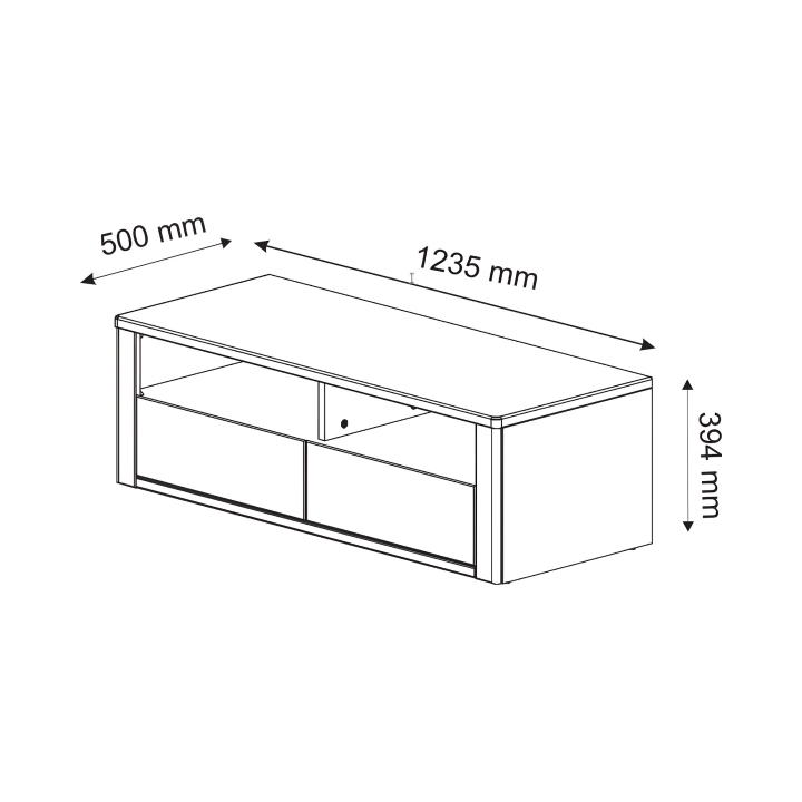 Szafka RTV dębowa I Orlando olej bursztyn