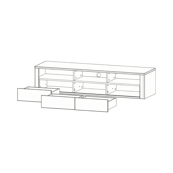 Szafka RTV dębowa II Orlando olej bianco