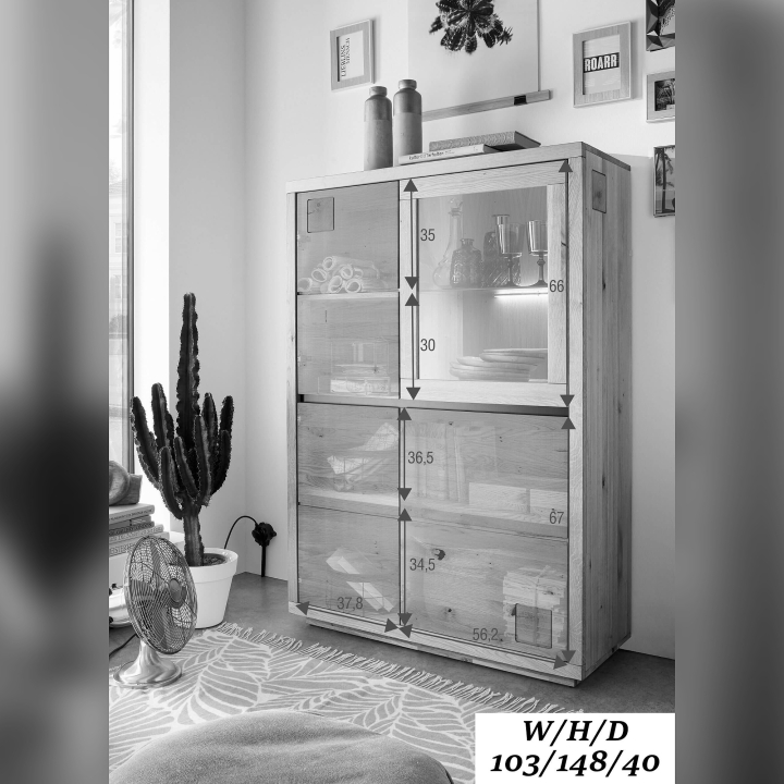 Kredens dębowy  I lewy Fende