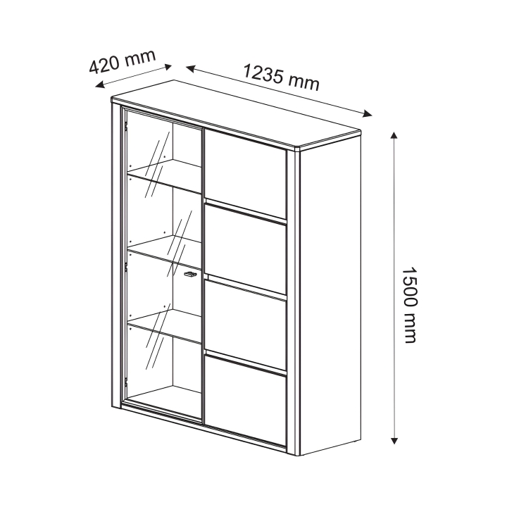 Kredens dębowy IV Orlando olej natura