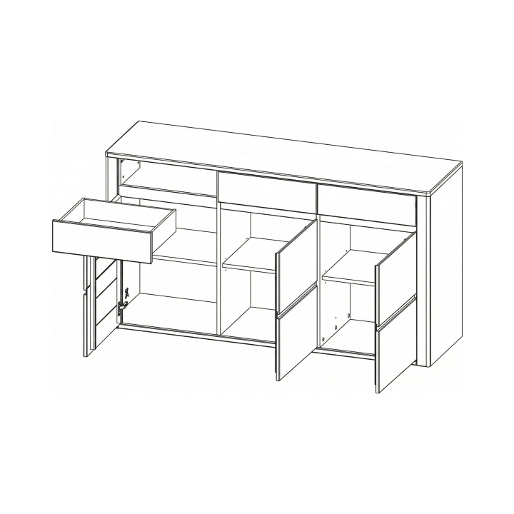 Komoda II Orlando dębowa Olej bursztyn