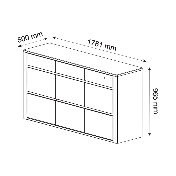 Komoda II Orlando dębowa Olej natura