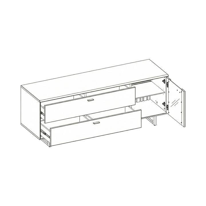 Szafka RTV dębowa I Tramonto