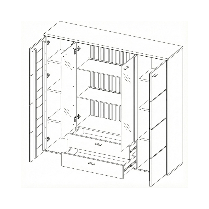 Kredens dębowy Tramonto olej natura