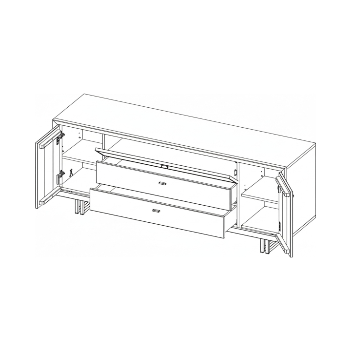 Szafka RTV dębowa II Vigo olej natura