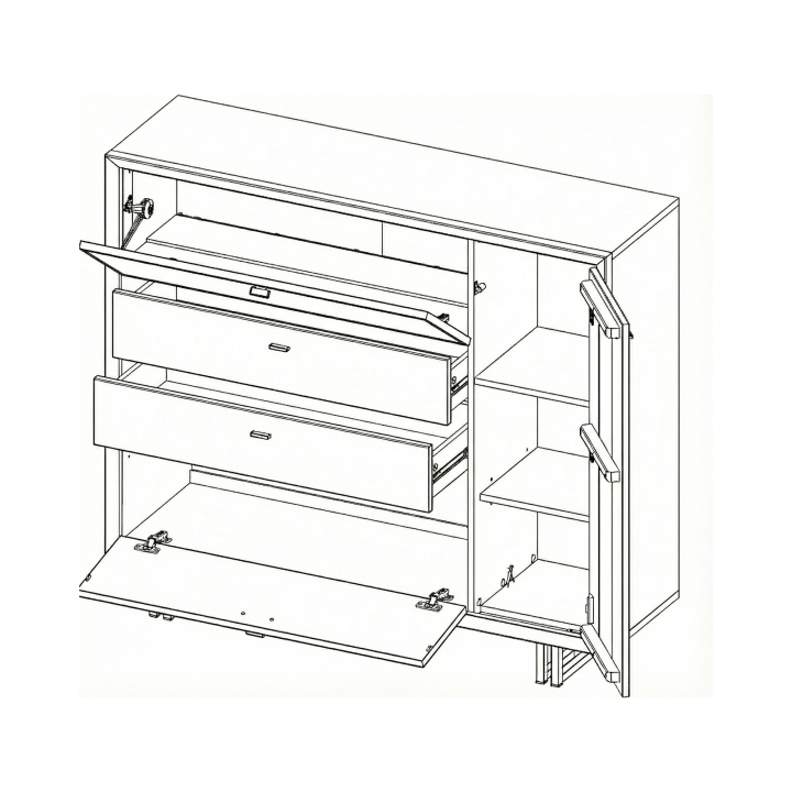 Komoda dębowa III Vigo olej natura