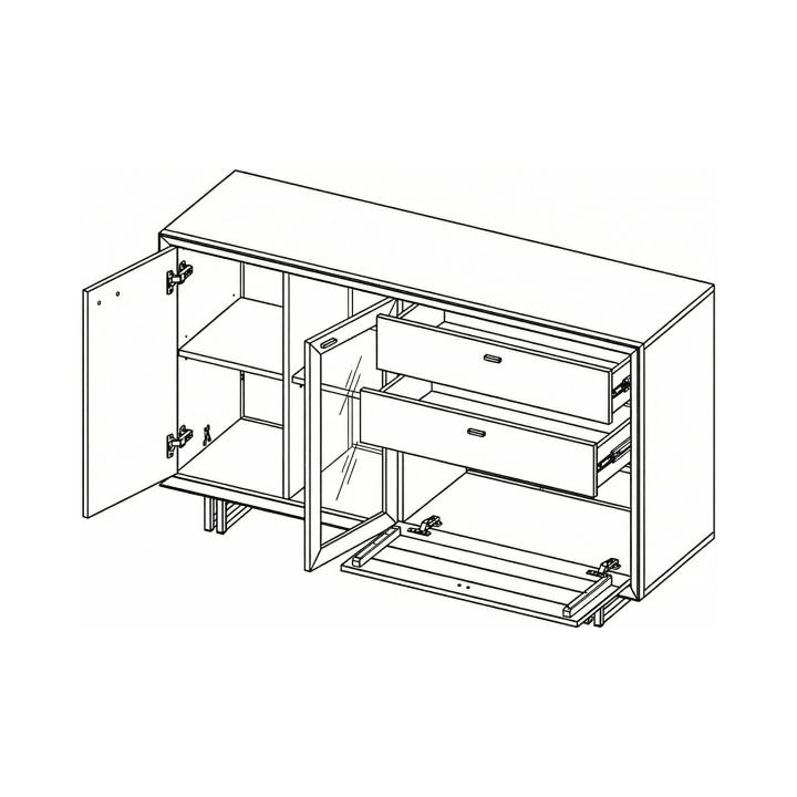 Komoda dębowa IV Vigo olej natura