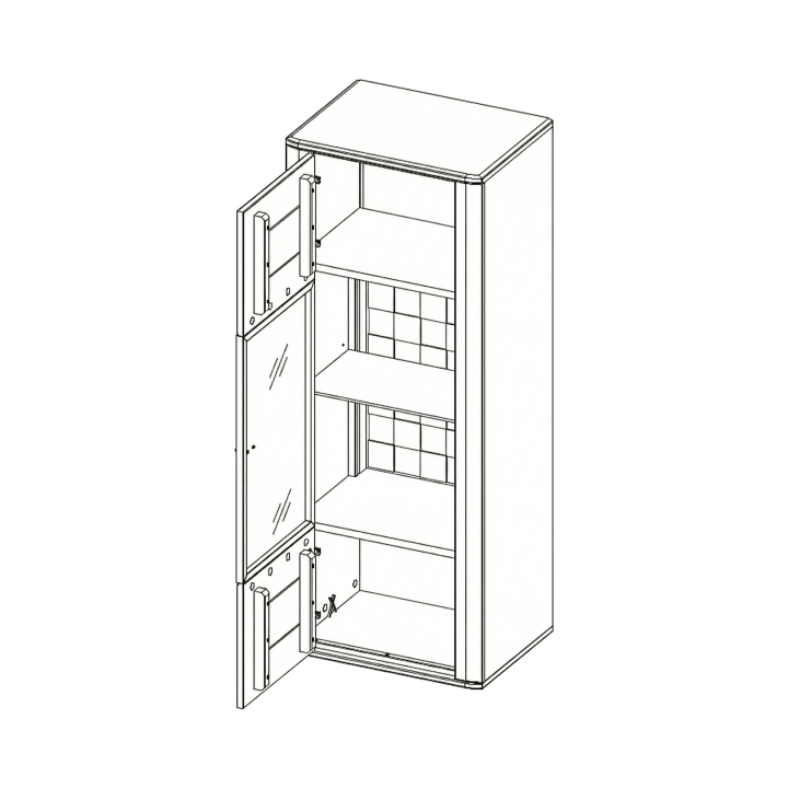 Szafka wisząca dębowa Luna olej natura