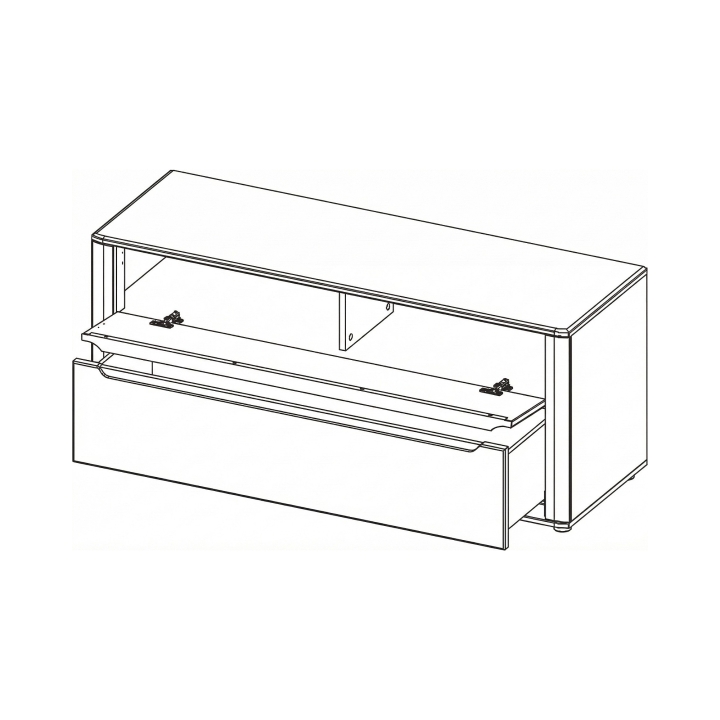 Szafka RTV I dębowa Luna olej natura