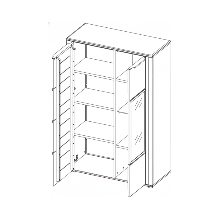 Kredens dębowy I Luna olej natura