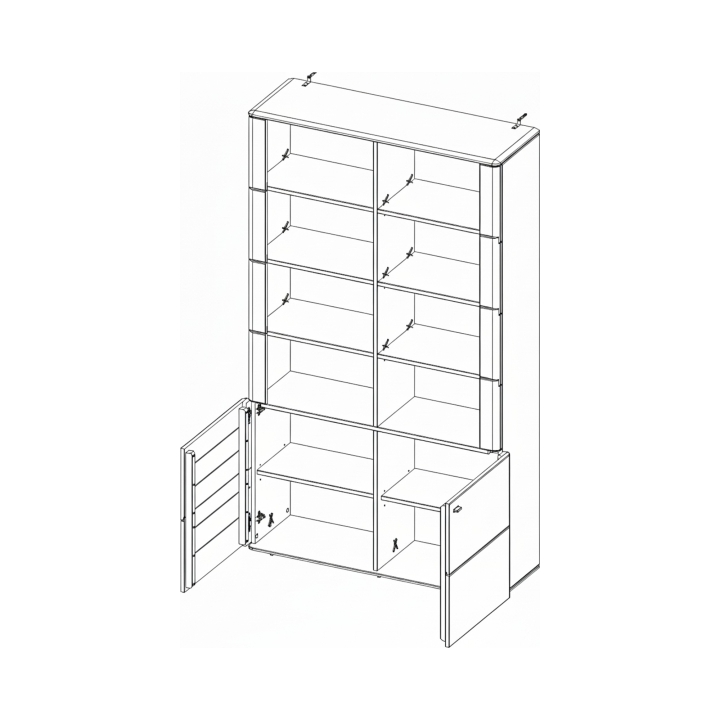 Regał dębowy II Denver rustical