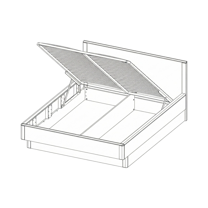 Łóżko dębowe Denver dąb rustical 160x200