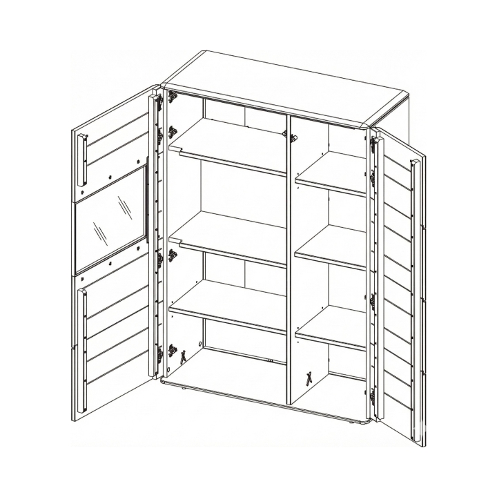 Kredens dębowy Denver I dąb rustical