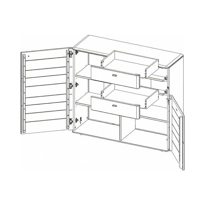 Komoda Denver II dębowa dąb rustical