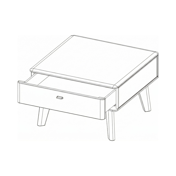 Stolik kawowy dębowy Denver 70x70 dąb rustical