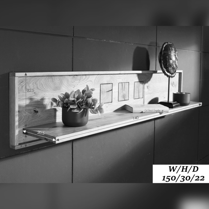 Półka wisząca dębowa II Andromeda 150 cm