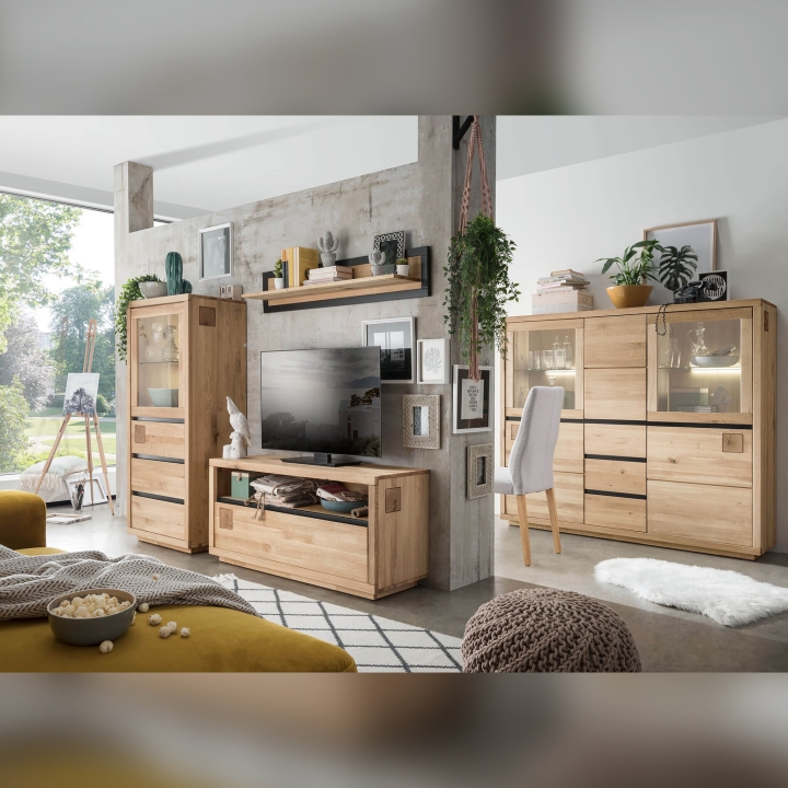 Półka wisząca dębowa I Fende 120 cm