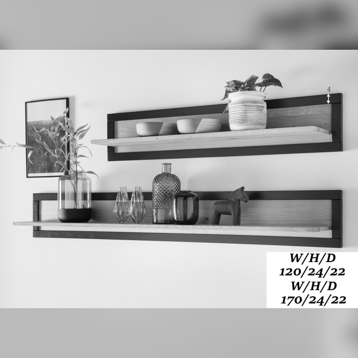 Półka wisząca dębowa II Fende 170 cm