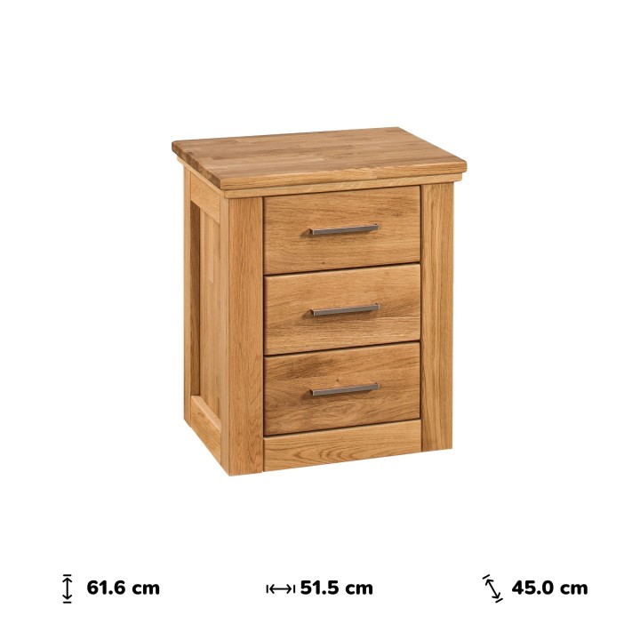 Kontenerek dębowy Porto z układem jezdnym olej natura