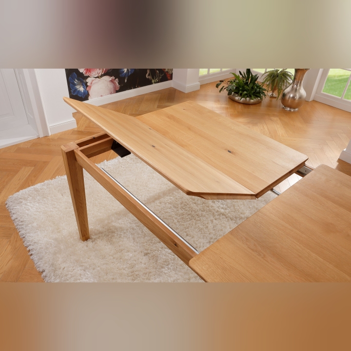 Drewniany stół dębowy rozkładany Natureza 180 cm - 265 cm dziki dąb olejowany