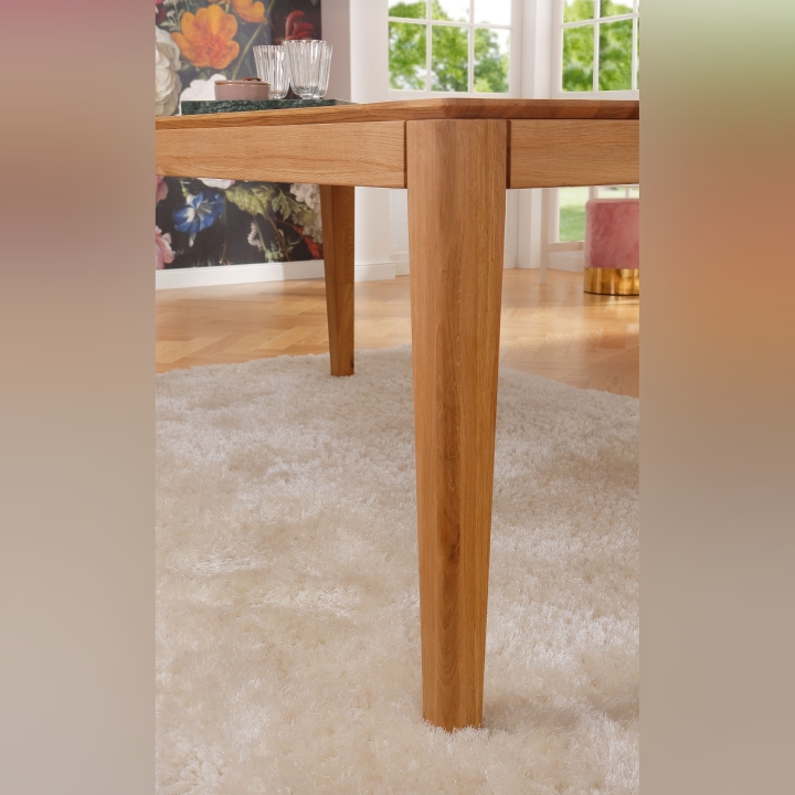 Drewniany stół dębowy rozkładany Natureza 180 cm - 265 cm dziki dąb olejowany