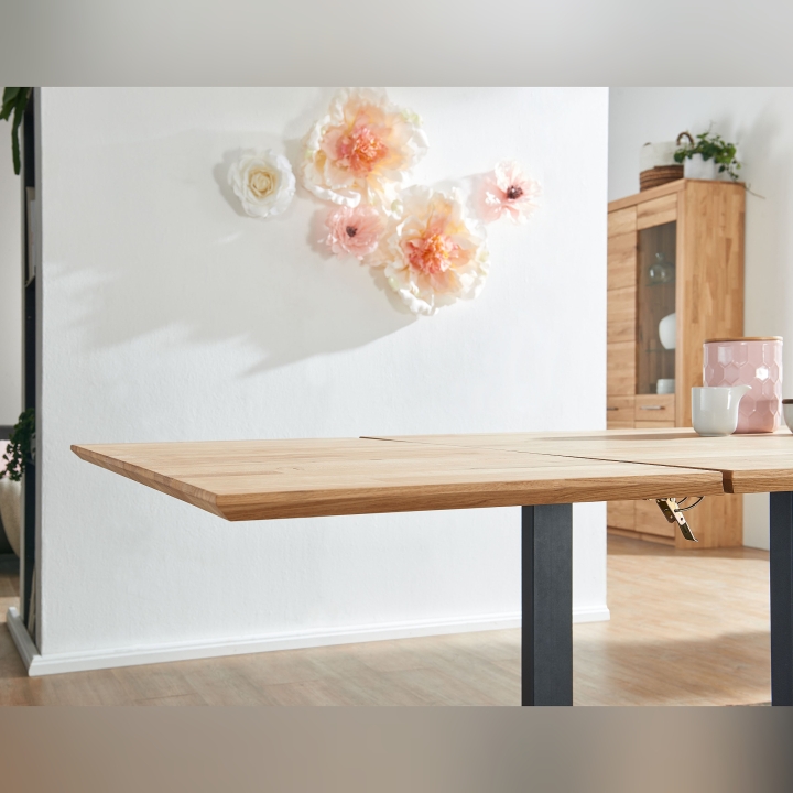 Drewniany stół dębowy rozkładany Forma 140 cm - 190 cm dziki dąb olejowany