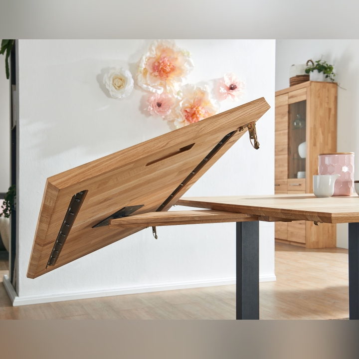 Drewniany stół dębowy rozkładany Forma 140 cm - 190 cm dziki dąb olejowany